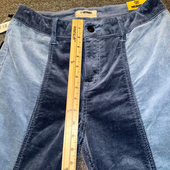 Rock & Roll Denim Bargain Flare Pants Women 30x34 Blue Two-Tone Corduroy NWT NEW - Picture 8 of 9